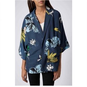 Like New ❤️ TopShop Vibrant Oversized Kimono With Oversized Floral Print Sz 4